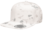 Yupoong 6089MC MultiCam Camo Snapback Hat, Flat Bill Cap, Camouflage - YP Classics®