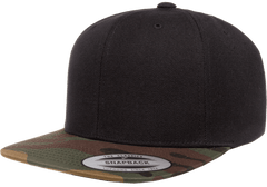 Yupoong 6089TC Premium Camo Snapback Hat, Flat Bill Cap, 2-Tone Camouflage - YP Classics® -