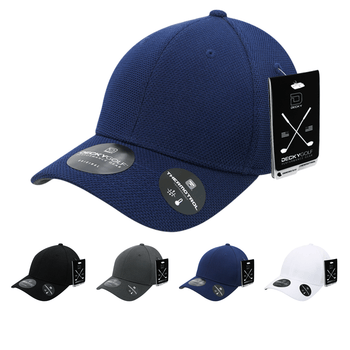 Pique Pattern L/C Structured Hat - Golf & Sports Cap - Decky 6101