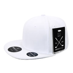 Pique Pattern Snapback Hat, Flat Bill - Golf & Sports Cap - Decky 6103 -