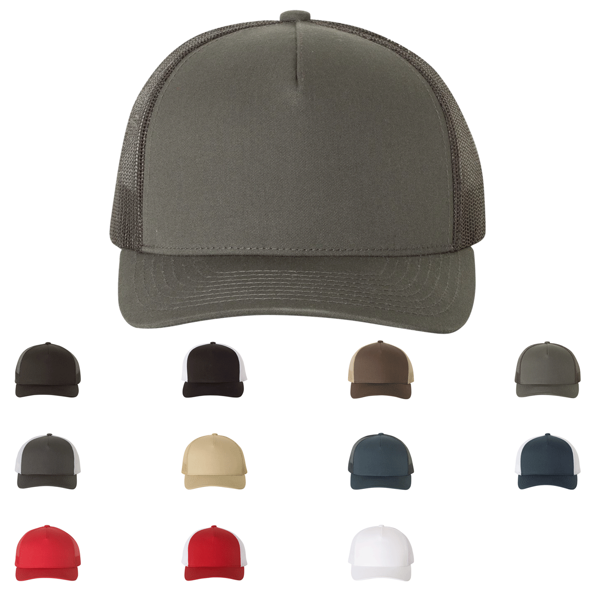 Yupoong 6506 Adult 5-Panel Retro Trucker Cap - Charcoal