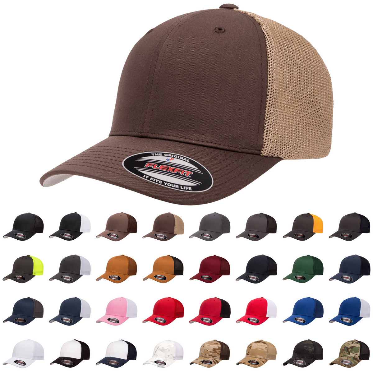 Wholesale Flexfit 6511 – Trucker with Hat Back Mesh - Park Flexfit® The