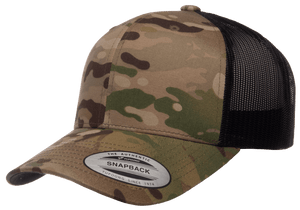 Yupoong 6606MC MultiCam® Camo Retro Trucker Hat, Baseball Cap with Mesh Back - YP Classics® -