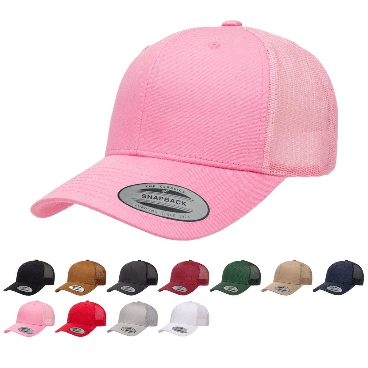 YP Class Wholesale – Retro with Back Hat, Yupoong 6606 Trucker The Park Mesh Cap Baseball -