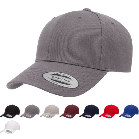Yupoong 6789M Premium Curved Baseball Hat, Snapback Cap - YP Classics®