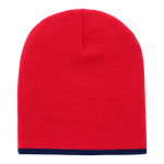 Decky 8007 - Acrylic Striped Short Beanie, Knit Cap