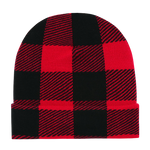 Decky 8027 Buffalo Plaid Long Beanie Knit Cap