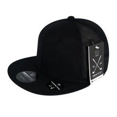 Screen Fabric Classic Snapback Hat, Flat Bill - Golf & Sports Cap - Decky 8103 -
