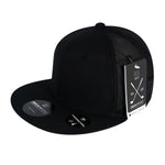 Screen Fabric Classic Snapback Hat, Flat Bill - Golf & Sports Cap - Decky 8103