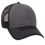 OTTO CAP 6 Panel Low Profile Mesh Back Trucker Hat, Cotton Blend Twill - 83-1239