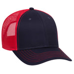 OTTO CAP 6 Panel Low Profile Mesh Back Trucker Hat, Cotton Blend Twill - 83-1239