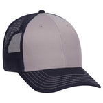 OTTO CAP 6 Panel Low Profile Mesh Back Trucker Hat, Cotton Blend Twill - 83-1239