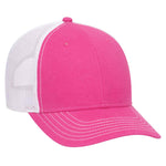 OTTO CAP 6 Panel Low Profile Mesh Back Trucker Hat, Cotton Blend Twill - 83-1239