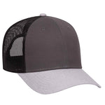 OTTO CAP 6 Panel Low Profile Mesh Back Trucker Hat, Cotton Blend Twill - 83-1239