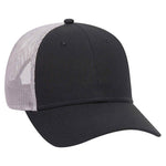 Otto 6 Panel Low Pro Mesh Back Trucker Hat, Cotton Canvas Cap - 83-1273