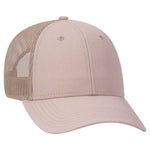 Otto 6 Panel Low Pro Mesh Back Trucker Hat, Cotton Canvas Cap - 83-1273