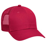 Otto 6 Panel Low Pro Mesh Back Trucker Hat, Cotton Blend Twill Cap - 83-473