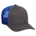 Otto 6 Panel Low Pro Mesh Back Trucker Hat, Cotton Blend Twill Cap - 83-473