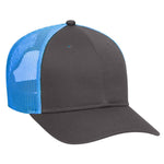 Otto 6 Panel Low Pro Mesh Back Trucker Hat, Cotton Blend Twill Cap - 83-473