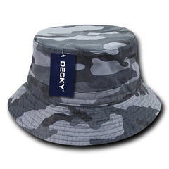 Decky 961 Camo Polo Bucket Hat, Camouflage Bucket Cap -