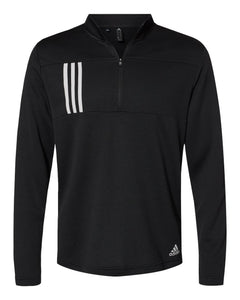 Adidas A482 3-Stripes Double Knit Quarter-Zip Pullover -