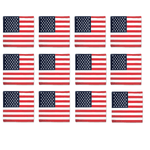 Bandanas - 12 Pack, 100% Cotton, US Flag - Bandannas, Bandana, Bandanna, USA America, Size: 22" x 22"