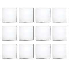 Bandanas - 12 Pack, 100% Cotton, White - Bandannas, Bandana, Bandanna, Size: 22
