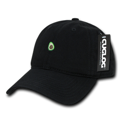 Avocado Guacamole Baseball Cap Dad Hat, 100% Cotton, Black -