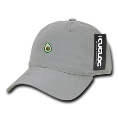 Avocado Guacamole Baseball Cap Dad Hat, 100% Cotton, Grey -