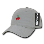 Cherry Cherries Baseball Cap Dad Hat, Grey
