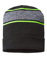 Cap America RKV12 USA-Made Variegated Striped Cuffed Beanie