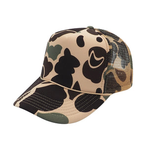 Nissun Camo Camouflage Foam Trucker Hat 5-Panel Trucker Cap - CSC CPC -