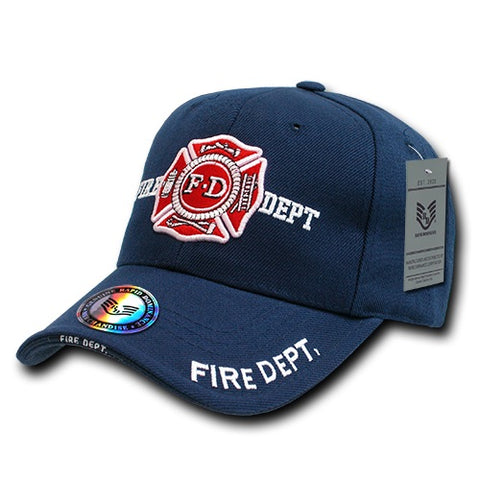 Fire Department Hat FD Firefighter Baseball Cap - Navy - Rapid Dominance JW