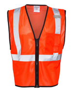 Kishigo 1519-1520 Single Pocket Zipper Mesh Vest, Class 2 Vest