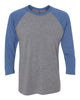Next Level 6051 Unisex Triblend Three-Quarter Sleeve Raglan T-Shirt