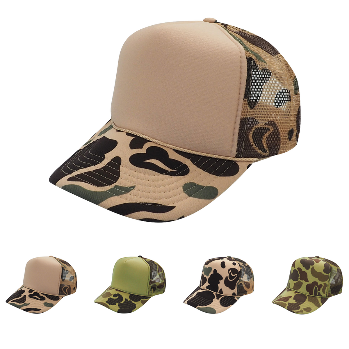 Nissun CSC - Foam Trucker Camo Hat, 5-Panel Camouflage Cap – The