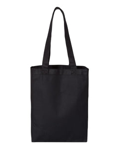 Q-Tees 12L Gussetted Shopping Bag, Cotton Canvas Tote Bag - Q1000 -