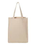 Q-Tees 27L Jumbo Shopping Bag, Cotton Canvas Tote Bag - Q125400