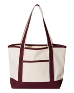 Q-Tees 20L Small Deluxe Tote, Heavy Cotton Canvas Tote Bag - Q125800