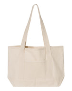 Q-Tees 20L Small Deluxe Tote, Heavy Cotton Canvas Tote Bag - Q125800