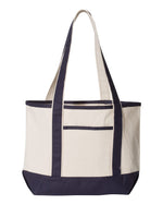 Q-Tees 20L Small Deluxe Tote, Heavy Cotton Canvas Tote Bag - Q125800