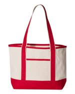 Q-Tees 20L Small Deluxe Tote, Heavy Cotton Canvas Tote Bag - Q125800