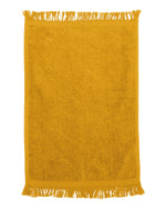 Q-Tees Fringed Fingertip Towel, Small Towel - T100