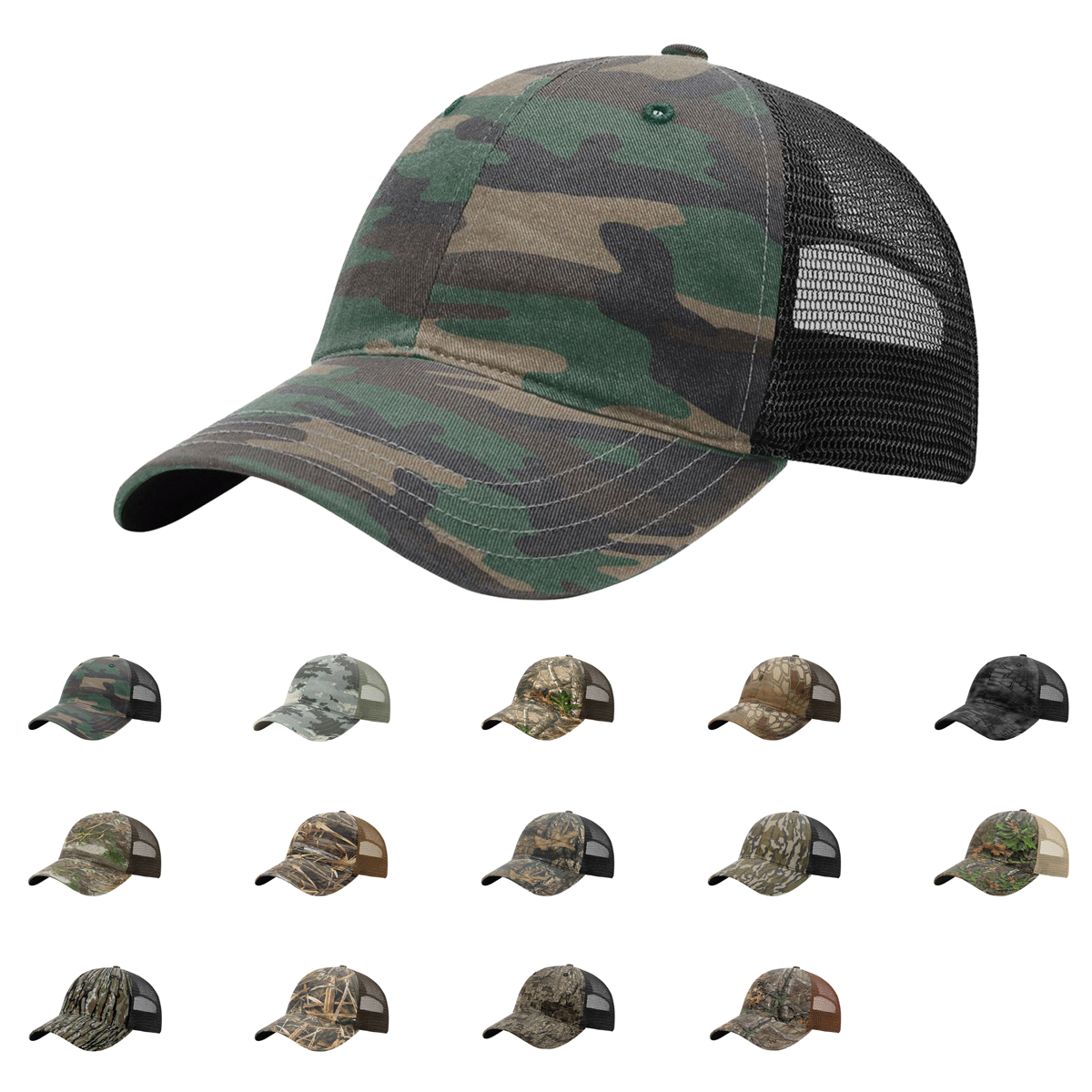 Mesh Cap store Sponge Caps Garment Washed Cap Trucker Caps