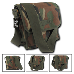 Rapid Dominance Camo Military Field Bag, Tactical Shoulder Bag, Canvas Army Bag, Camouflage - RC34 -