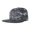 Decky RP1 - Digital Camo Retro Fitted Cap, Flat Bill Hat, Camouflage