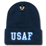 United States Air Force Beanie, Air Force Knit Cap, USAF Beanie, USAF Text - Rapid Dominance S81
