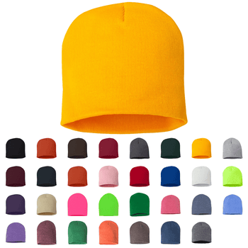 Sportsman SP08 - Beanie, Knit Cap, 8", Short Beanie, Blank Beanies, Bulk Beanies, Wholesale Beanies - SP08