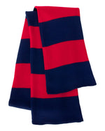 Sportsman Rugby-Striped Knit Scarf - SP02 - 7.25"W x 69"L