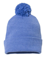 Sportsman SP15 - Pom Pom 12" Knit Beanie, Knit Cap with Cuff, Pom - SP15
